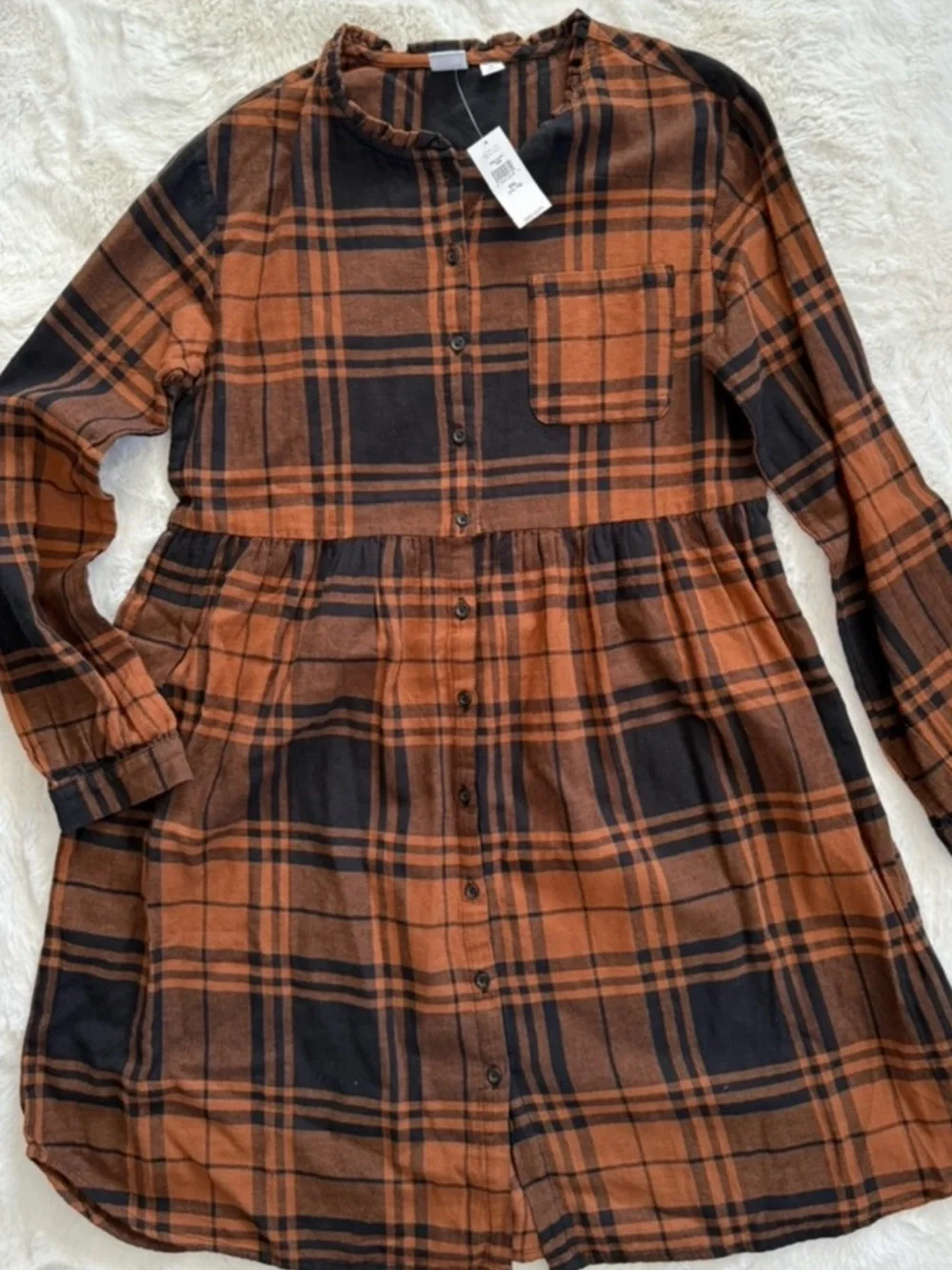 NWT GAP Kids Checkered Flannel Dress